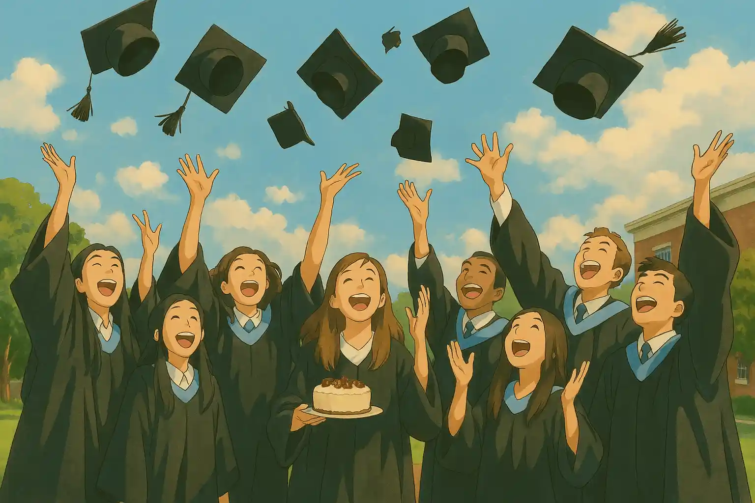 After - Graduation Photos Meet Ghibli